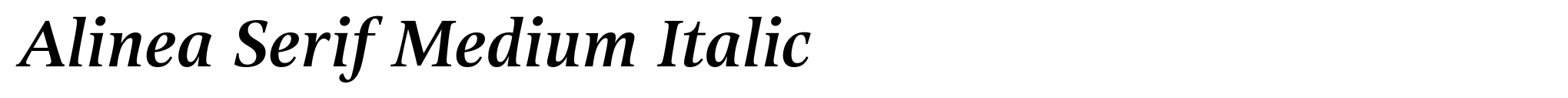 Alinea Serif Medium Italic image